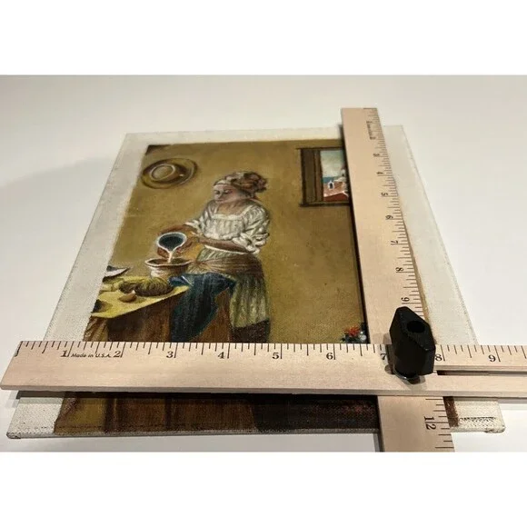 VTG Women Cooking Original Art Painting Oil on Board Artist Signed Max Levine - Picture 6 of 7